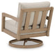 Hallow Creek Outdoor Swivel Lounge with Cushion - Premium Outdoor Seating from Ashley Furniture - Just $711.93! Shop now at Furniture Wholesale Plus  We are the best furniture store in Nashville, Hendersonville, Goodlettsville, Madison, Antioch, Mount Juliet, Lebanon, Gallatin, Springfield, Murfreesboro, Franklin, Brentwood