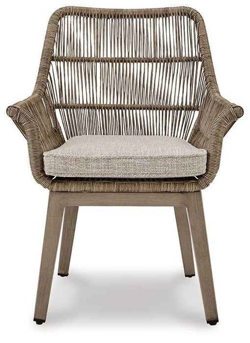 Beach Front Arm Chair with Cushion (Set of 2) - Premium Outdoor Dining Chair from Ashley Furniture - Just $611.37! Shop now at Furniture Wholesale Plus  We are the best furniture store in Nashville, Hendersonville, Goodlettsville, Madison, Antioch, Mount Juliet, Lebanon, Gallatin, Springfield, Murfreesboro, Franklin, Brentwood