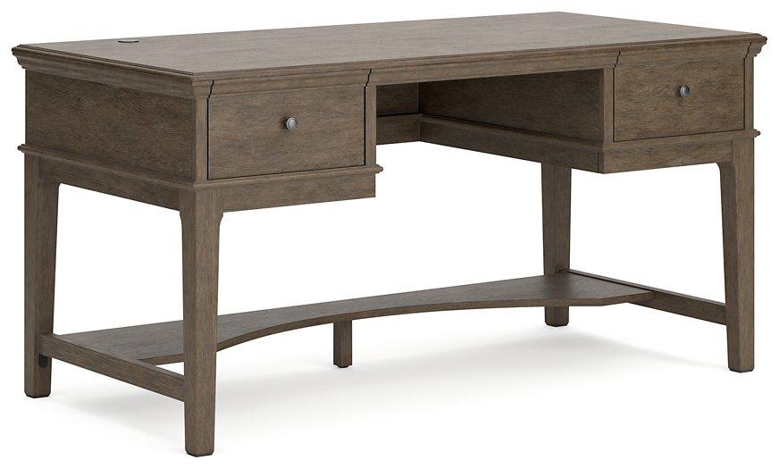 Janismore Home Office Storage Leg Desk - Premium Desk from Ashley Furniture - Just $579.20! Shop now at Furniture Wholesale Plus  We are the best furniture store in Nashville, Hendersonville, Goodlettsville, Madison, Antioch, Mount Juliet, Lebanon, Gallatin, Springfield, Murfreesboro, Franklin, Brentwood