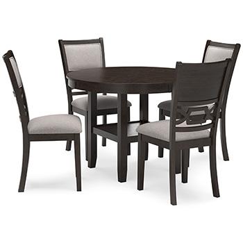 Langwest Dining Table and 4 Chairs (Set of 5) - Premium Dining Table from Ashley Furniture - Just $518.86! Shop now at Furniture Wholesale Plus  We are the best furniture store in Nashville, Hendersonville, Goodlettsville, Madison, Antioch, Mount Juliet, Lebanon, Gallatin, Springfield, Murfreesboro, Franklin, Brentwood