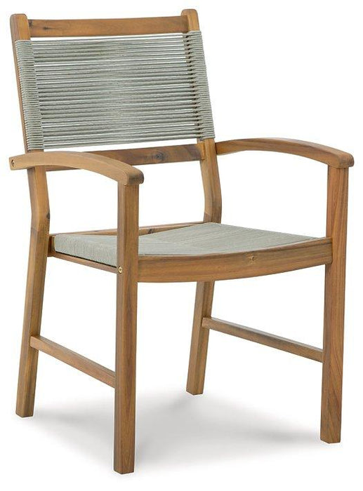 Janiyah Outdoor Dining Arm Chair (Set of 2) - Premium Outdoor Dining Chair from Ashley Furniture - Just $279.55! Shop now at Furniture Wholesale Plus  We are the best furniture store in Nashville, Hendersonville, Goodlettsville, Madison, Antioch, Mount Juliet, Lebanon, Gallatin, Springfield, Murfreesboro, Franklin, Brentwood