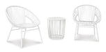 Mandarin Cape Outdoor Table and Chairs (Set of 3) - Premium Outdoor Seating Set from Ashley Furniture - Just $249.38! Shop now at Furniture Wholesale Plus  We are the best furniture store in Nashville, Hendersonville, Goodlettsville, Madison, Antioch, Mount Juliet, Lebanon, Gallatin, Springfield, Murfreesboro, Franklin, Brentwood