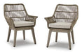 Beach Front Arm Chair with Cushion (Set of 2) - Premium Outdoor Dining Chair from Ashley Furniture - Just $611.37! Shop now at Furniture Wholesale Plus  We are the best furniture store in Nashville, Hendersonville, Goodlettsville, Madison, Antioch, Mount Juliet, Lebanon, Gallatin, Springfield, Murfreesboro, Franklin, Brentwood