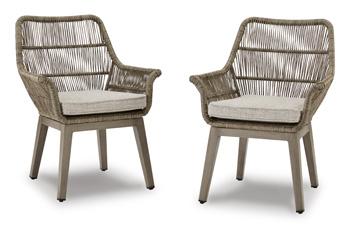 Beach Front Arm Chair with Cushion (Set of 2) - Premium Outdoor Dining Chair from Ashley Furniture - Just $611.37! Shop now at Furniture Wholesale Plus  We are the best furniture store in Nashville, Hendersonville, Goodlettsville, Madison, Antioch, Mount Juliet, Lebanon, Gallatin, Springfield, Murfreesboro, Franklin, Brentwood