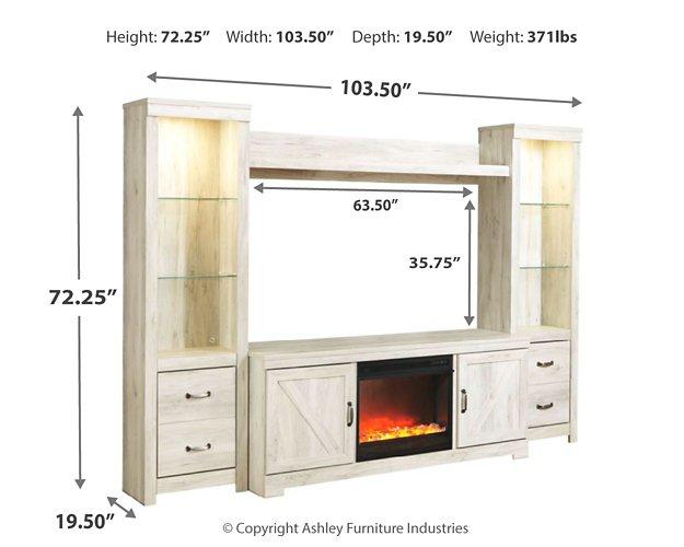 Bellaby 4-Piece Entertainment Center with Fireplace - Premium Entertainment Center from Ashley Furniture - Just $1192.63! Shop now at Furniture Wholesale Plus  We are the best furniture store in Nashville, Hendersonville, Goodlettsville, Madison, Antioch, Mount Juliet, Lebanon, Gallatin, Springfield, Murfreesboro, Franklin, Brentwood