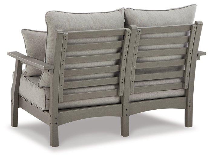 Visola Outdoor Loveseat with Cushion - Premium Outdoor Seating from Ashley Furniture - Just $970.15! Shop now at Furniture Wholesale Plus  We are the best furniture store in Nashville, Hendersonville, Goodlettsville, Madison, Antioch, Mount Juliet, Lebanon, Gallatin, Springfield, Murfreesboro, Franklin, Brentwood