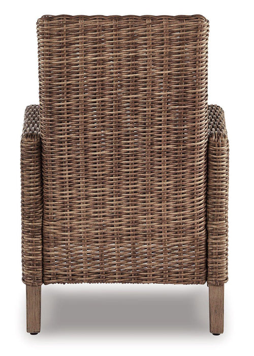 Beachcroft Outdoor Arm Chair with Cushion (Set of 2) - Premium Outdoor Dining Chair from Ashley Furniture - Just $770.66! Shop now at Furniture Wholesale Plus  We are the best furniture store in Nashville, Hendersonville, Goodlettsville, Madison, Antioch, Mount Juliet, Lebanon, Gallatin, Springfield, Murfreesboro, Franklin, Brentwood