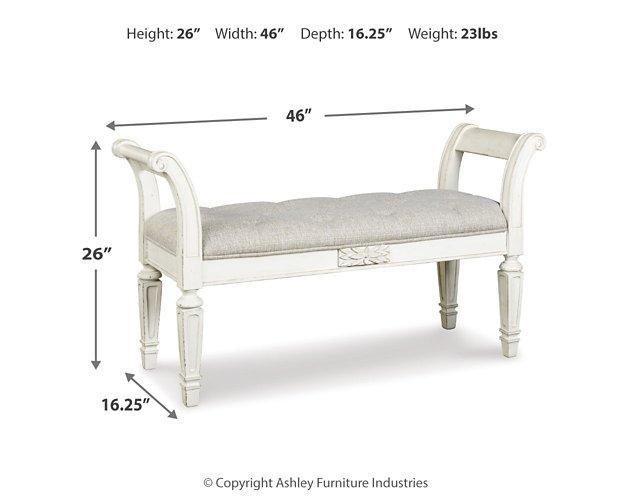 Realyn Accent Bench - Premium Bench from Ashley Furniture - Just $215.60! Shop now at Furniture Wholesale Plus  We are the best furniture store in Nashville, Hendersonville, Goodlettsville, Madison, Antioch, Mount Juliet, Lebanon, Gallatin, Springfield, Murfreesboro, Franklin, Brentwood