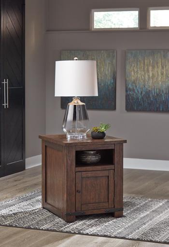 Budmore End Table with USB Ports & Outlets - Premium End Table from Ashley Furniture - Just $280.92! Shop now at Furniture Wholesale Plus  We are the best furniture store in Nashville, Hendersonville, Goodlettsville, Madison, Antioch, Mount Juliet, Lebanon, Gallatin, Springfield, Murfreesboro, Franklin, Brentwood