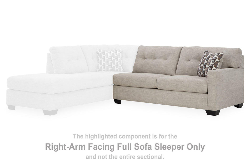 Mahoney 2-Piece Sleeper Sectional with Chaise - Premium Sectional from Ashley Furniture - Just $1206.50! Shop now at Furniture Wholesale Plus  We are the best furniture store in Nashville, Hendersonville, Goodlettsville, Madison, Antioch, Mount Juliet, Lebanon, Gallatin, Springfield, Murfreesboro, Franklin, Brentwood