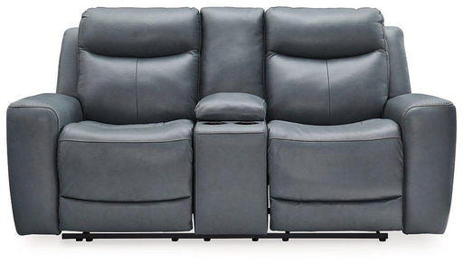 Mindanao Power Reclining Loveseat with Console - Premium Loveseat from Ashley Furniture - Just $1243.79! Shop now at Furniture Wholesale Plus  We are the best furniture store in Nashville, Hendersonville, Goodlettsville, Madison, Antioch, Mount Juliet, Lebanon, Gallatin, Springfield, Murfreesboro, Franklin, Brentwood