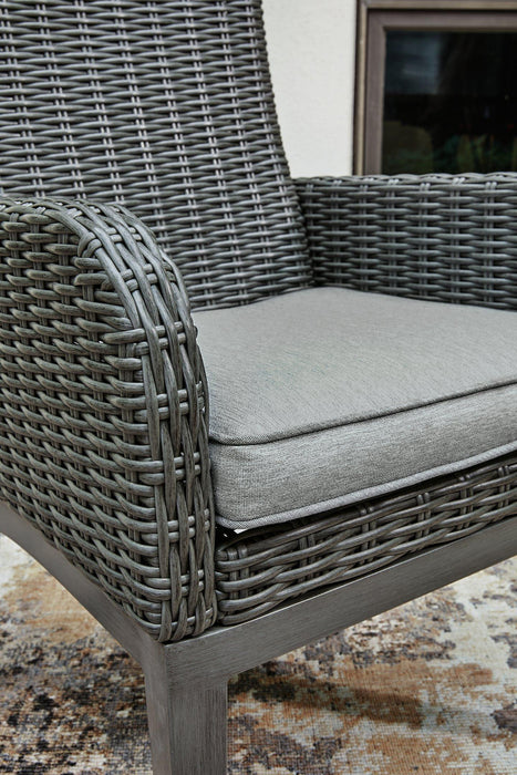 Elite Park Arm Chair with Cushion (Set of 2) - Premium Outdoor Dining Chair from Ashley Furniture - Just $496.75! Shop now at Furniture Wholesale Plus  We are the best furniture store in Nashville, Hendersonville, Goodlettsville, Madison, Antioch, Mount Juliet, Lebanon, Gallatin, Springfield, Murfreesboro, Franklin, Brentwood