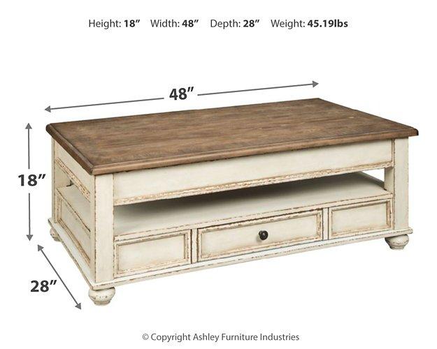 Realyn Coffee Table with Lift Top - Premium Cocktail Table Lift from Ashley Furniture - Just $333.88! Shop now at Furniture Wholesale Plus  We are the best furniture store in Nashville, Hendersonville, Goodlettsville, Madison, Antioch, Mount Juliet, Lebanon, Gallatin, Springfield, Murfreesboro, Franklin, Brentwood