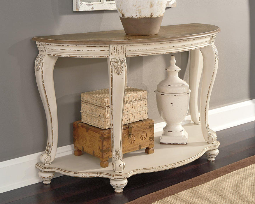 Realyn Sofa Table - Premium Sofa Table from Ashley Furniture - Just $298.57! Shop now at Furniture Wholesale Plus  We are the best furniture store in Nashville, Hendersonville, Goodlettsville, Madison, Antioch, Mount Juliet, Lebanon, Gallatin, Springfield, Murfreesboro, Franklin, Brentwood