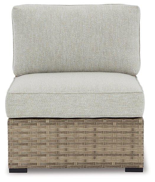 Calworth Outdoor Armless Chair with Cushion (Set of 2) - Premium Outdoor Seating from Ashley Furniture - Just $345.20! Shop now at Furniture Wholesale Plus  We are the best furniture store in Nashville, Hendersonville, Goodlettsville, Madison, Antioch, Mount Juliet, Lebanon, Gallatin, Springfield, Murfreesboro, Franklin, Brentwood