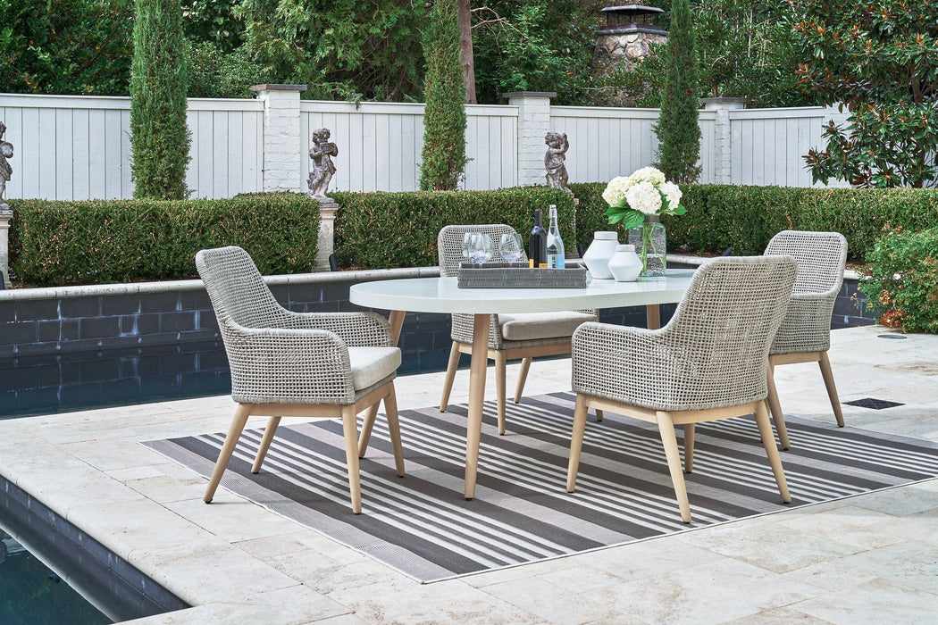 Seton Creek Outdoor Dining Set - Premium Outdoor Dining Set from Ashley Furniture - Just $1864.30! Shop now at Furniture Wholesale Plus  We are the best furniture store in Nashville, Hendersonville, Goodlettsville, Madison, Antioch, Mount Juliet, Lebanon, Gallatin, Springfield, Murfreesboro, Franklin, Brentwood