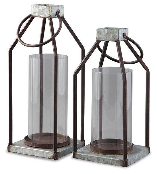 Diedrick Lantern (Set of 2) - Premium Candle Holder from Ashley Furniture - Just $53.18! Shop now at Furniture Wholesale Plus  We are the best furniture store in Nashville, Hendersonville, Goodlettsville, Madison, Antioch, Mount Juliet, Lebanon, Gallatin, Springfield, Murfreesboro, Franklin, Brentwood