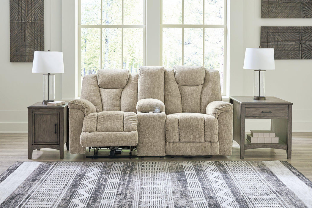 Hindmarsh Power Reclining Loveseat with Console - Premium Loveseat from Ashley Furniture - Just $1007.22! Shop now at Furniture Wholesale Plus  We are the best furniture store in Nashville, Hendersonville, Goodlettsville, Madison, Antioch, Mount Juliet, Lebanon, Gallatin, Springfield, Murfreesboro, Franklin, Brentwood