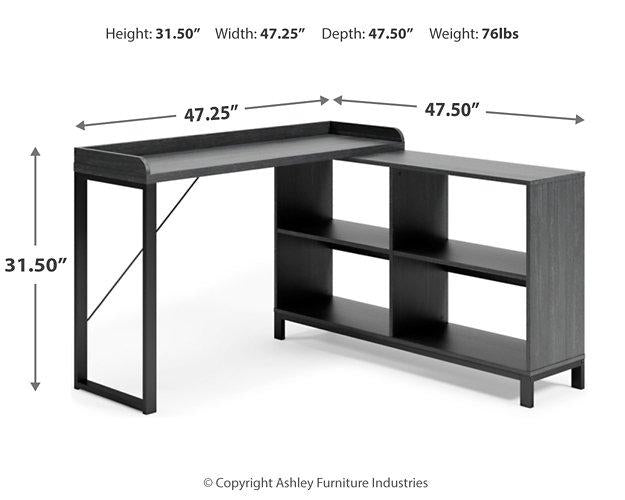 Yarlow Home Office L-Desk - Premium Desk from Ashley Furniture - Just $190.14! Shop now at Furniture Wholesale Plus  We are the best furniture store in Nashville, Hendersonville, Goodlettsville, Madison, Antioch, Mount Juliet, Lebanon, Gallatin, Springfield, Murfreesboro, Franklin, Brentwood