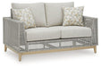 Seton Creek Outdoor Loveseat with Cushion - Premium Outdoor Seating from Ashley Furniture - Just $1016.05! Shop now at Furniture Wholesale Plus  We are the best furniture store in Nashville, Hendersonville, Goodlettsville, Madison, Antioch, Mount Juliet, Lebanon, Gallatin, Springfield, Murfreesboro, Franklin, Brentwood