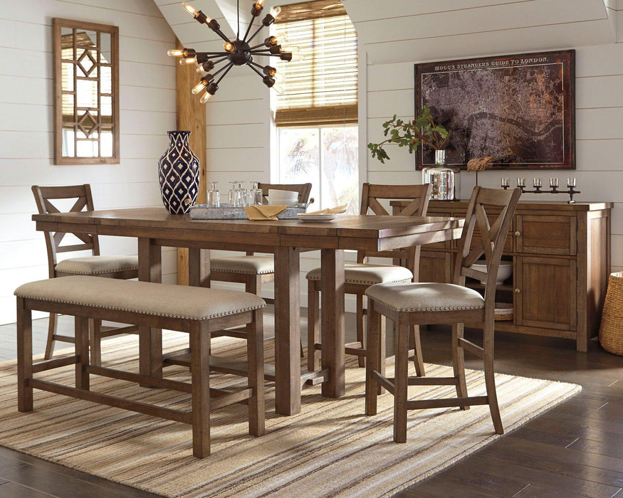 Moriville Counter Height Dining Set - Premium Dining Room Set from Ashley Furniture - Just $1184.58! Shop now at Furniture Wholesale Plus  We are the best furniture store in Nashville, Hendersonville, Goodlettsville, Madison, Antioch, Mount Juliet, Lebanon, Gallatin, Springfield, Murfreesboro, Franklin, Brentwood