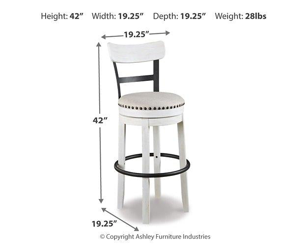 Valebeck Bar Height Bar Stool - Premium Barstool from Ashley Furniture - Just $176.98! Shop now at Furniture Wholesale Plus  We are the best furniture store in Nashville, Hendersonville, Goodlettsville, Madison, Antioch, Mount Juliet, Lebanon, Gallatin, Springfield, Murfreesboro, Franklin, Brentwood