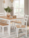 Gesthaven Dining Table with 4 Chairs and Bench (Set of 6) - Premium Dining Table from Ashley Furniture - Just $559.09! Shop now at Furniture Wholesale Plus  We are the best furniture store in Nashville, Hendersonville, Goodlettsville, Madison, Antioch, Mount Juliet, Lebanon, Gallatin, Springfield, Murfreesboro, Franklin, Brentwood