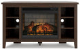 Camiburg Corner TV Stand with Electric Fireplace - Premium TV Stand from Ashley Furniture - Just $452.03! Shop now at Furniture Wholesale Plus  We are the best furniture store in Nashville, Hendersonville, Goodlettsville, Madison, Antioch, Mount Juliet, Lebanon, Gallatin, Springfield, Murfreesboro, Franklin, Brentwood