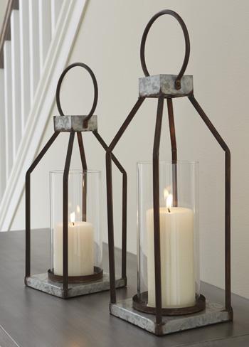 Diedrick Lantern (Set of 2) - Premium Candle Holder from Ashley Furniture - Just $53.18! Shop now at Furniture Wholesale Plus  We are the best furniture store in Nashville, Hendersonville, Goodlettsville, Madison, Antioch, Mount Juliet, Lebanon, Gallatin, Springfield, Murfreesboro, Franklin, Brentwood