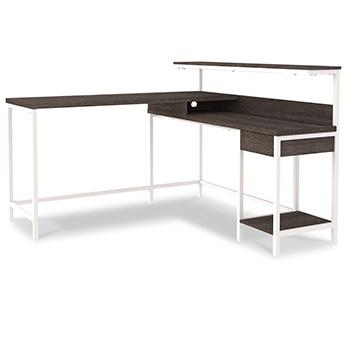 Dorrinson Home Office L-Desk with Storage - Premium Desk from Ashley Furniture - Just $317.24! Shop now at Furniture Wholesale Plus  We are the best furniture store in Nashville, Hendersonville, Goodlettsville, Madison, Antioch, Mount Juliet, Lebanon, Gallatin, Springfield, Murfreesboro, Franklin, Brentwood