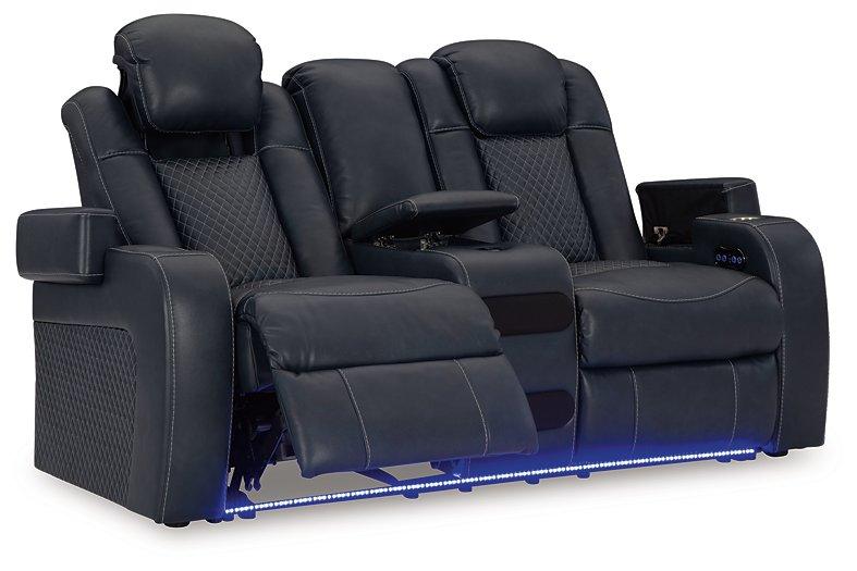 Fyne-Dyme Power Reclining Loveseat with Console - Premium Loveseat from Ashley Furniture - Just $1279.10! Shop now at Furniture Wholesale Plus  We are the best furniture store in Nashville, Hendersonville, Goodlettsville, Madison, Antioch, Mount Juliet, Lebanon, Gallatin, Springfield, Murfreesboro, Franklin, Brentwood