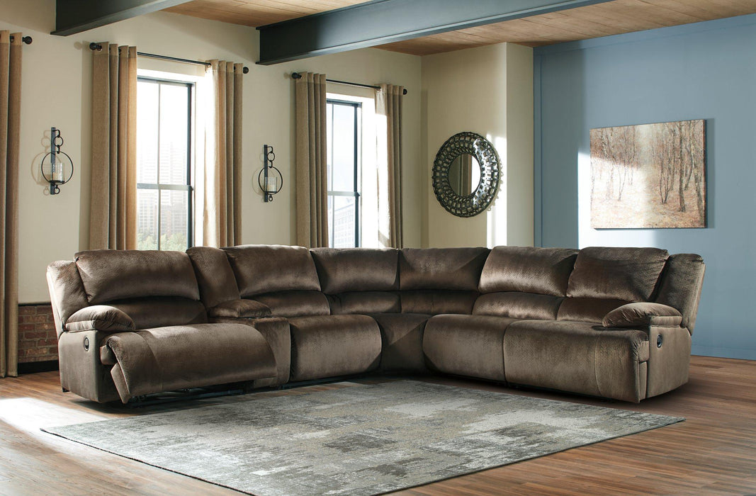 Clonmel Reclining Sectional - Premium Sectional from Ashley Furniture - Just $1904.99! Shop now at Furniture Wholesale Plus  We are the best furniture store in Nashville, Hendersonville, Goodlettsville, Madison, Antioch, Mount Juliet, Lebanon, Gallatin, Springfield, Murfreesboro, Franklin, Brentwood