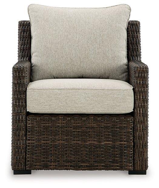 Brook Ranch Outdoor Lounge Chair with Cushion - Premium Outdoor Seating from Ashley Furniture - Just $440.06! Shop now at Furniture Wholesale Plus  We are the best furniture store in Nashville, Hendersonville, Goodlettsville, Madison, Antioch, Mount Juliet, Lebanon, Gallatin, Springfield, Murfreesboro, Franklin, Brentwood