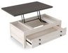 Dorrinson Coffee Table with Lift Top - Premium Cocktail Table Lift from Ashley Furniture - Just $280.92! Shop now at Furniture Wholesale Plus  We are the best furniture store in Nashville, Hendersonville, Goodlettsville, Madison, Antioch, Mount Juliet, Lebanon, Gallatin, Springfield, Murfreesboro, Franklin, Brentwood