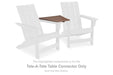 Emmeline 2 Adirondack Chairs with Tete-A-Tete Table Connector - Premium Outdoor Seating Set from Ashley Furniture - Just $489.53! Shop now at Furniture Wholesale Plus  We are the best furniture store in Nashville, Hendersonville, Goodlettsville, Madison, Antioch, Mount Juliet, Lebanon, Gallatin, Springfield, Murfreesboro, Franklin, Brentwood