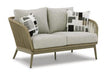 Swiss Valley Outdoor Loveseat with Cushion - Premium Outdoor Seating from Ashley Furniture - Just $779.49! Shop now at Furniture Wholesale Plus  We are the best furniture store in Nashville, Hendersonville, Goodlettsville, Madison, Antioch, Mount Juliet, Lebanon, Gallatin, Springfield, Murfreesboro, Franklin, Brentwood