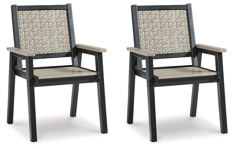 Mount Valley Arm Chair (set Of 2) - Premium Outdoor Dining Chair from Ashley Furniture - Just $476.64! Shop now at Furniture Wholesale Plus  We are the best furniture store in Nashville, Hendersonville, Goodlettsville, Madison, Antioch, Mount Juliet, Lebanon, Gallatin, Springfield, Murfreesboro, Franklin, Brentwood