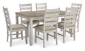 Skempton Dining Table and Chairs (Set of 7) - Premium Dining Table from Ashley Furniture - Just $663.66! Shop now at Furniture Wholesale Plus  We are the best furniture store in Nashville, Hendersonville, Goodlettsville, Madison, Antioch, Mount Juliet, Lebanon, Gallatin, Springfield, Murfreesboro, Franklin, Brentwood