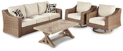 Beachcroft Outdoor Conversation Set - Premium Outdoor Seating Set from Ashley Furniture - Just $3252.69! Shop now at Furniture Wholesale Plus  We are the best furniture store in Nashville, Hendersonville, Goodlettsville, Madison, Antioch, Mount Juliet, Lebanon, Gallatin, Springfield, Murfreesboro, Franklin, Brentwood