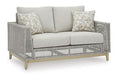 Seton Creek Outdoor Loveseat with Cushion - Premium Outdoor Seating from Ashley Furniture - Just $1016.05! Shop now at Furniture Wholesale Plus  We are the best furniture store in Nashville, Hendersonville, Goodlettsville, Madison, Antioch, Mount Juliet, Lebanon, Gallatin, Springfield, Murfreesboro, Franklin, Brentwood