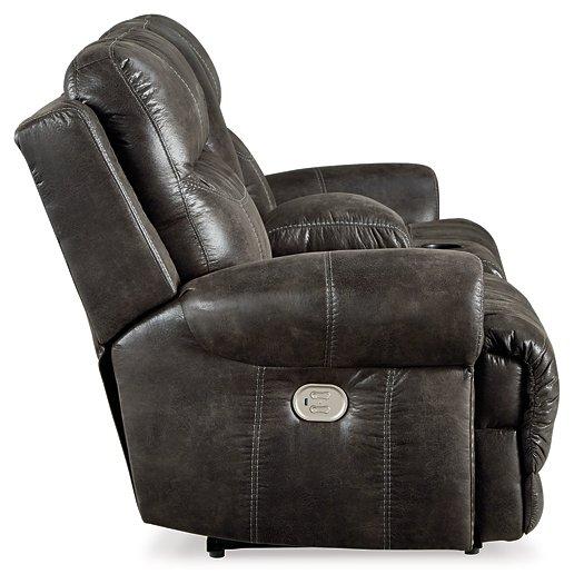 Grearview Power Reclining Loveseat with Console - Premium Loveseat from Ashley Furniture - Just $1250.85! Shop now at Furniture Wholesale Plus  We are the best furniture store in Nashville, Hendersonville, Goodlettsville, Madison, Antioch, Mount Juliet, Lebanon, Gallatin, Springfield, Murfreesboro, Franklin, Brentwood