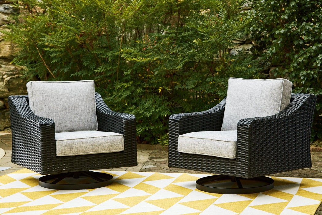 Beachcroft Outdoor Swivel Lounge with Cushion - Premium Outdoor Seating from Ashley Furniture - Just $667.79! Shop now at Furniture Wholesale Plus  We are the best furniture store in Nashville, Hendersonville, Goodlettsville, Madison, Antioch, Mount Juliet, Lebanon, Gallatin, Springfield, Murfreesboro, Franklin, Brentwood