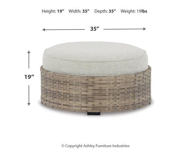 Calworth Outdoor Ottoman with Cushion - Premium Outdoor Ottoman from Ashley Furniture - Just $249.39! Shop now at Furniture Wholesale Plus  We are the best furniture store in Nashville, Hendersonville, Goodlettsville, Madison, Antioch, Mount Juliet, Lebanon, Gallatin, Springfield, Murfreesboro, Franklin, Brentwood