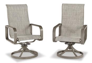 Beach Front Sling Swivel Chair (Set of 2) - Premium Outdoor Dining Chair from Ashley Furniture - Just $703.89! Shop now at Furniture Wholesale Plus  We are the best furniture store in Nashville, Hendersonville, Goodlettsville, Madison, Antioch, Mount Juliet, Lebanon, Gallatin, Springfield, Murfreesboro, Franklin, Brentwood