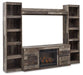 Derekson 4-Piece Entertainment Center with Electric Fireplace - Premium Entertainment Center from Ashley Furniture - Just $727.62! Shop now at Furniture Wholesale Plus  We are the best furniture store in Nashville, Hendersonville, Goodlettsville, Madison, Antioch, Mount Juliet, Lebanon, Gallatin, Springfield, Murfreesboro, Franklin, Brentwood