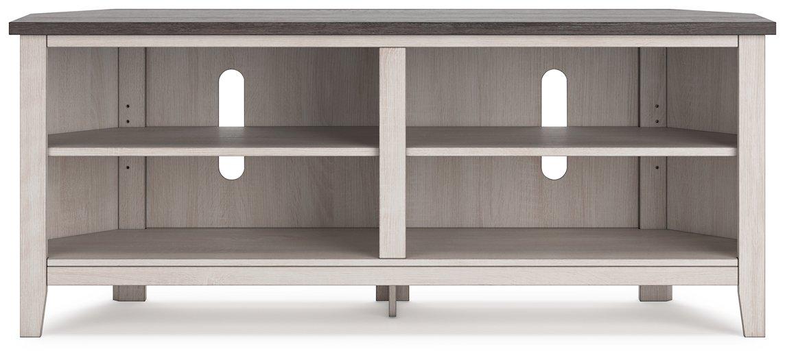 Dorrinson Corner TV Stand - Premium TV Stand from Ashley Furniture - Just $156.59! Shop now at Furniture Wholesale Plus  We are the best furniture store in Nashville, Hendersonville, Goodlettsville, Madison, Antioch, Mount Juliet, Lebanon, Gallatin, Springfield, Murfreesboro, Franklin, Brentwood