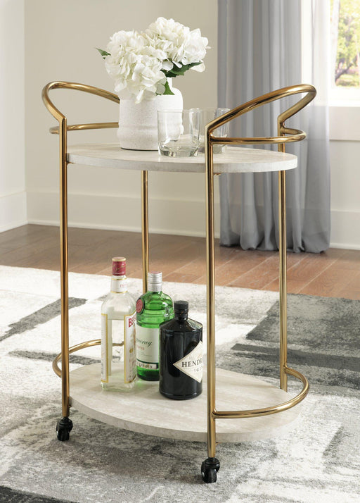 Tarica Bar Cart - Premium Bar Cart from Ashley Furniture - Just $162.64! Shop now at Furniture Wholesale Plus  We are the best furniture store in Nashville, Hendersonville, Goodlettsville, Madison, Antioch, Mount Juliet, Lebanon, Gallatin, Springfield, Murfreesboro, Franklin, Brentwood