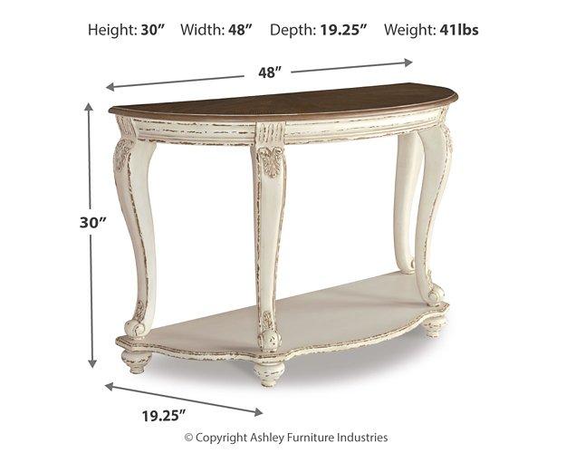 Realyn Sofa Table - Premium Sofa Table from Ashley Furniture - Just $298.57! Shop now at Furniture Wholesale Plus  We are the best furniture store in Nashville, Hendersonville, Goodlettsville, Madison, Antioch, Mount Juliet, Lebanon, Gallatin, Springfield, Murfreesboro, Franklin, Brentwood