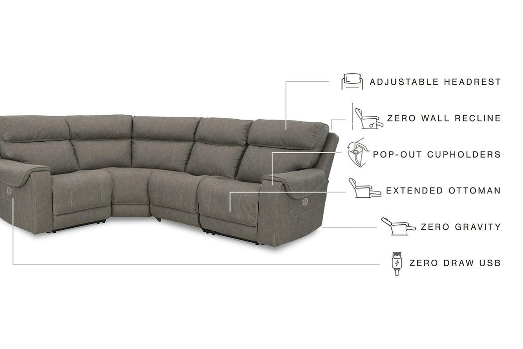 Starbot Power Reclining Sectional - Premium Sectional from Ashley Furniture - Just $2392.24! Shop now at Furniture Wholesale Plus  We are the best furniture store in Nashville, Hendersonville, Goodlettsville, Madison, Antioch, Mount Juliet, Lebanon, Gallatin, Springfield, Murfreesboro, Franklin, Brentwood