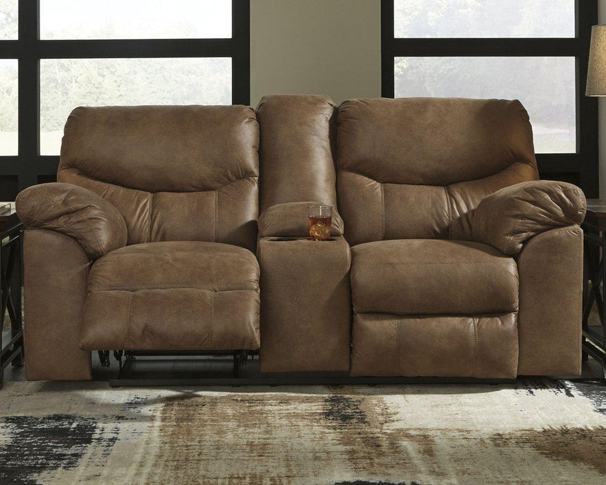 Boxberg Reclining Loveseat with Console - Premium Loveseat from Ashley Furniture - Just $788.31! Shop now at Furniture Wholesale Plus  We are the best furniture store in Nashville, Hendersonville, Goodlettsville, Madison, Antioch, Mount Juliet, Lebanon, Gallatin, Springfield, Murfreesboro, Franklin, Brentwood